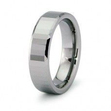 Tungsten Faceted Band